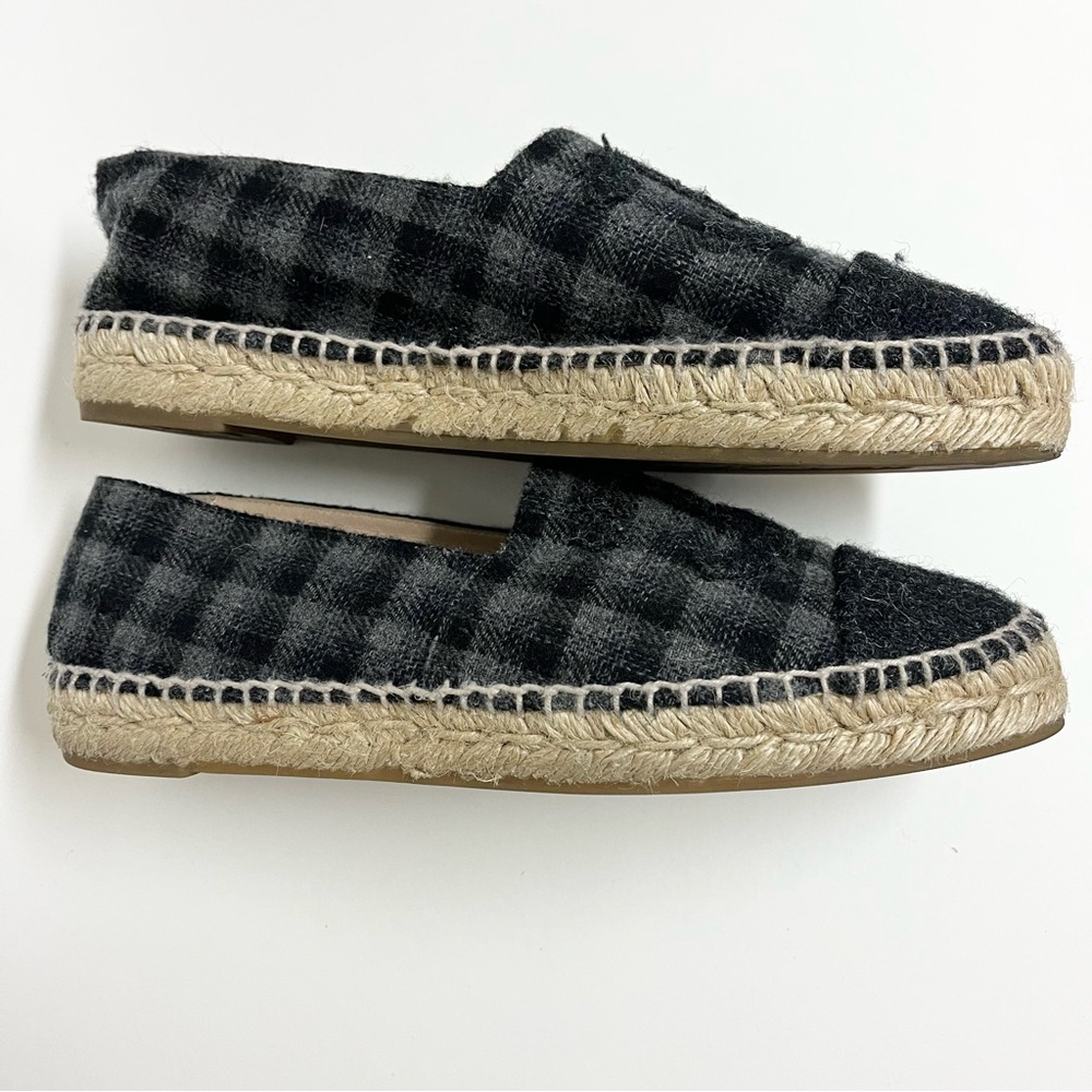 Chanel CC Logo Plaid Wool Espadrilles Size 39 - Picture 4 of 12